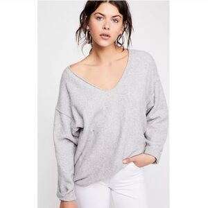 Free People Gray Cashmere Sweater